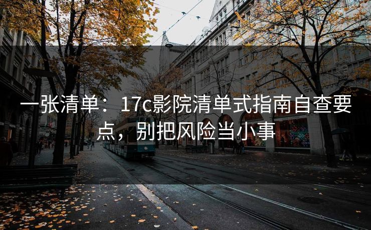 一张清单：17c影院清单式指南自查要点，别把风险当小事