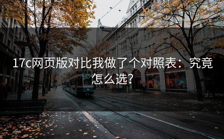 17c网页版对比我做了个对照表：究竟怎么选？